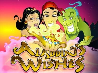 Aladdin's Wishes logo at SlotoCash online casino