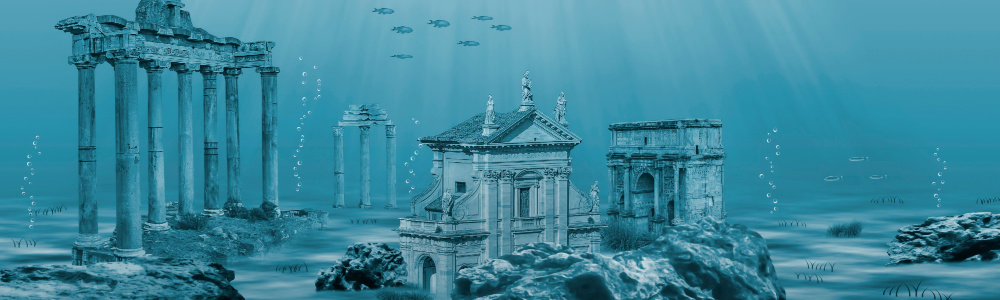 underwater ruins of Atlantis - the lost city.