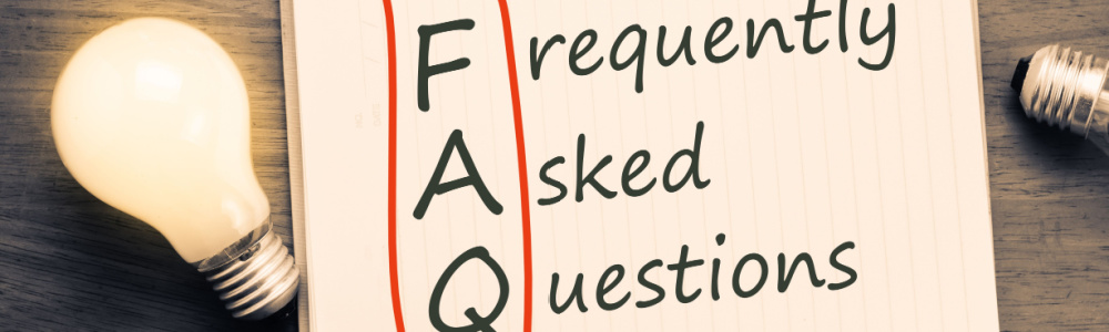 notebook showing FAQs