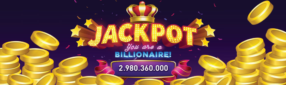 a graphic showing "Jackpot" in big letters with a "collect" button at the bottom