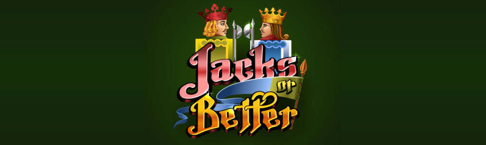 logo-type, multi-colored drawing of showing Jacks or Better