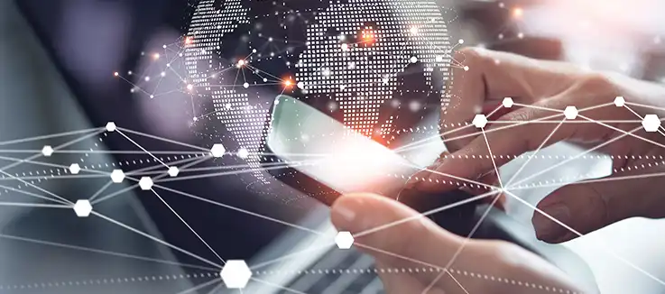 laptop and mobile phone connectivity vector