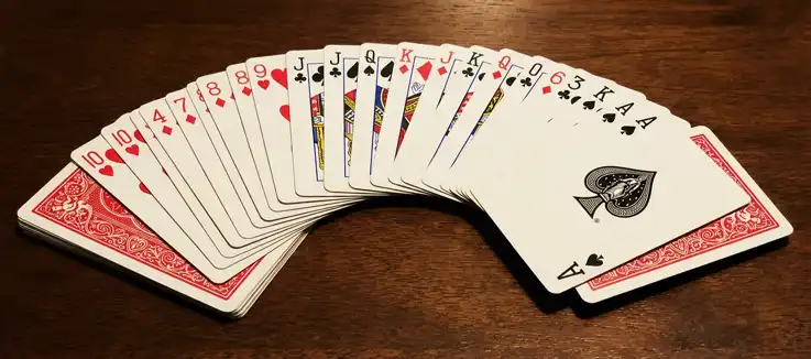 Open deck of cards