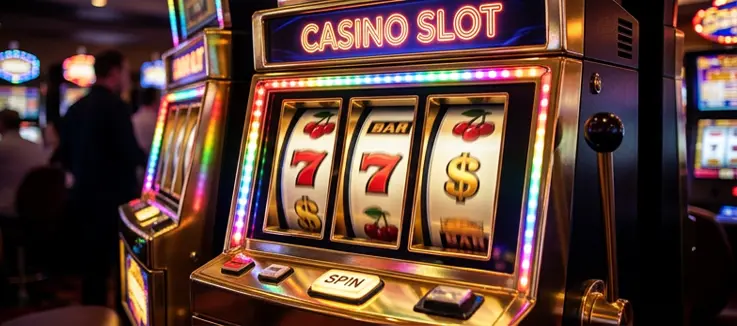 gold slot reel with "Spin" superimposed  