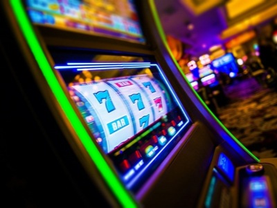 Slot machine in a land-based casino  
