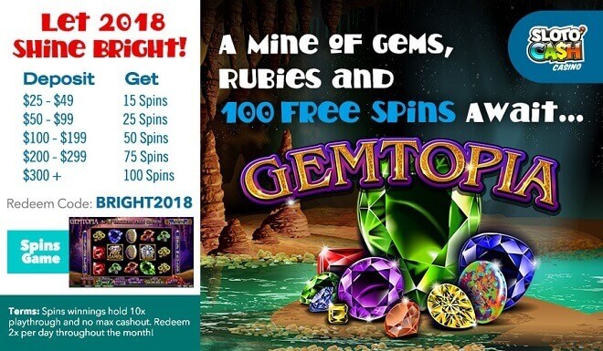 Sloto'Cash Free Spins Bonus