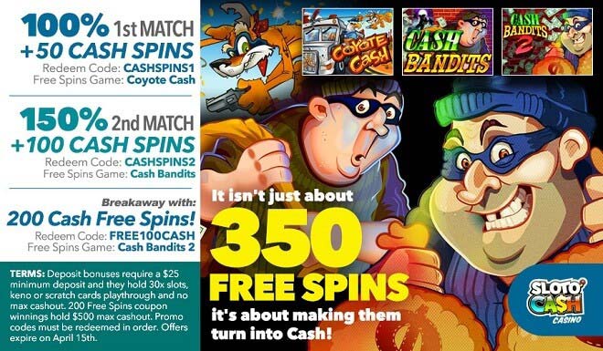 Sloto'Cash Free Spins Bonus