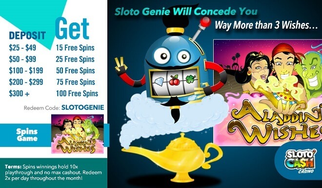 Sloto'Cash Free Spins Bonus