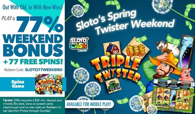 Sloto'Cash Triple Twister Free Spins