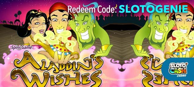 225% Bonus + 50 Aladdin’s Wishes Spins!