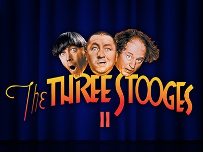 game logo from the Three Stooges II slot game